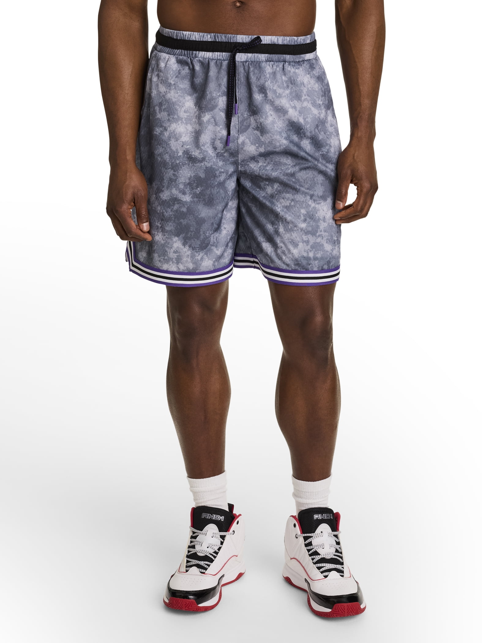 AND1 Men's and Big Men's Challenger Short, 8" inseam, Sizes XS-5XL