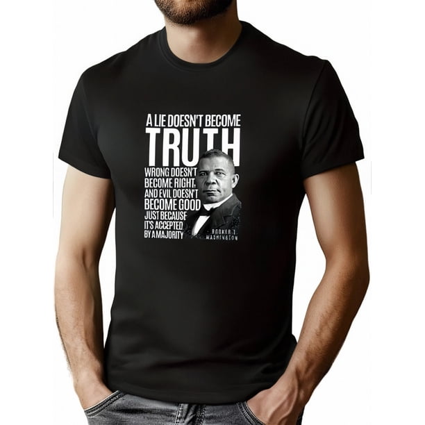 Washington Mentiras, Verdad, Maldad, Bondad - Camiseta de algodón humorística para hombre | Camiseta informal transpirable y suave para un estilo informal