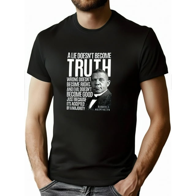 Washington Mentiras, Verdad, Maldad, Bondad - Camiseta de algodón humorística para hombre | Camiseta informal transpirable y suave para un estilo informal