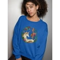 thumbnail image 2 of Rainbow Mane Unicorn Portrait Sweatshirt Women -Image by Shutterstock, Female Small, 2 of 4