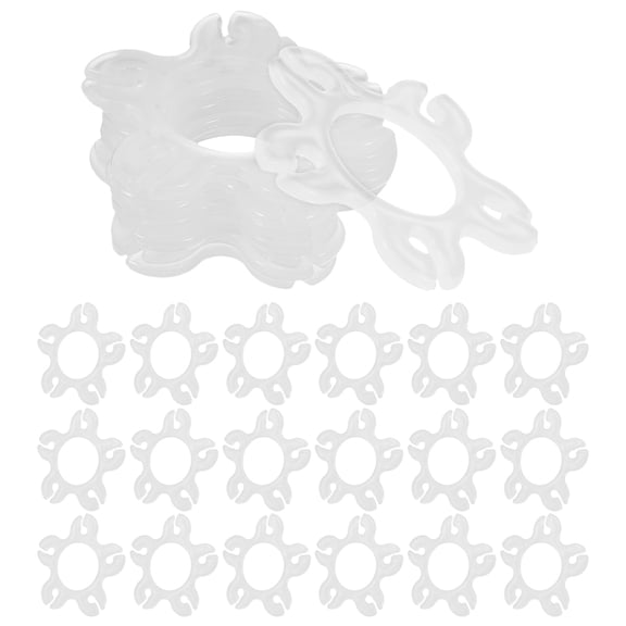 FRCOLOR Balloon Clip Holder for DIY Party Decorations Strong Plastic White Clips 50 Pieces