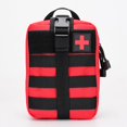 thumbnail image 1 of Botiquín de primeros auxilios de viaje (rojo), bolsa EDC multifuncional, botiquín de primeros auxilios suave, velcro, botiquín médico táctico para actividades al aire libre, 1 of 5