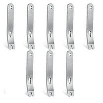 8 Pieces Mini Pry Bar Stainless Steel Flat Multifunction Small EDC Crowbar Survival Opener Tool Set