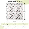 thumbnail image 2 of White Cow Black Spot Couple Pattern Square Fitted Tablecloth with Elastic Edge,Square Table Cover,Washable Elastic Table Cover for Home Kitchen Party Decor 36"x36", 2 of 6