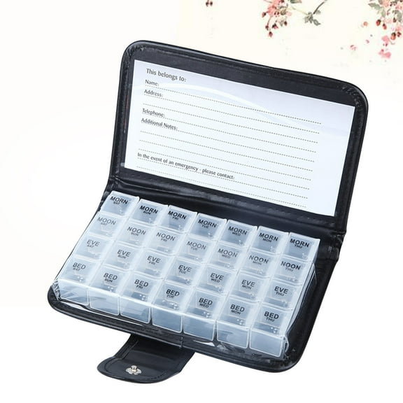 LULULION Pill Case Bag Portable Daily Pill Case Transparent 1Pcs