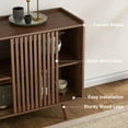 thumbnail image 5 of Storage Cabinet, 47.2" Buffet Cabinet with Storage, Mid-Centery Sideboard Coffee Bar Cabinet with Silding Door for Living/Dining Room, Kitchen, Hallway, Walnut, 5 of 8
