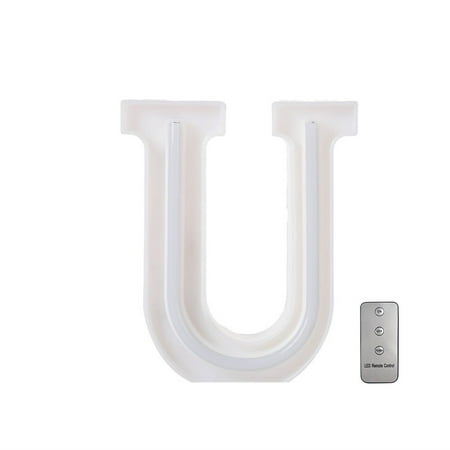 

LED USB Letter Lights Light Up White Plastic Letters Standing Hanging
