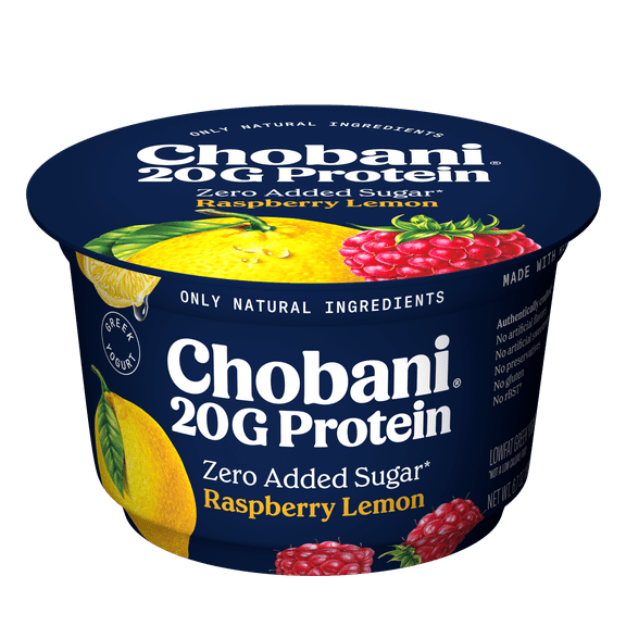 Chobani 20G Protein Low-Fat Greek Yogurt Raspberry Lemon 6.7oz Cup