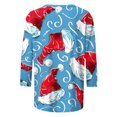 thumbnail image 5 of Funicet T-Shirts pour Femmes, Blouses pour Femmes, T-Shirt Imprimé Mode pour Femmes Blouse Manches 3/4 Col Rond Décontracté, Blouse pour Femmes, Blouses pour Femmes Manches 3/4, 5 of 5