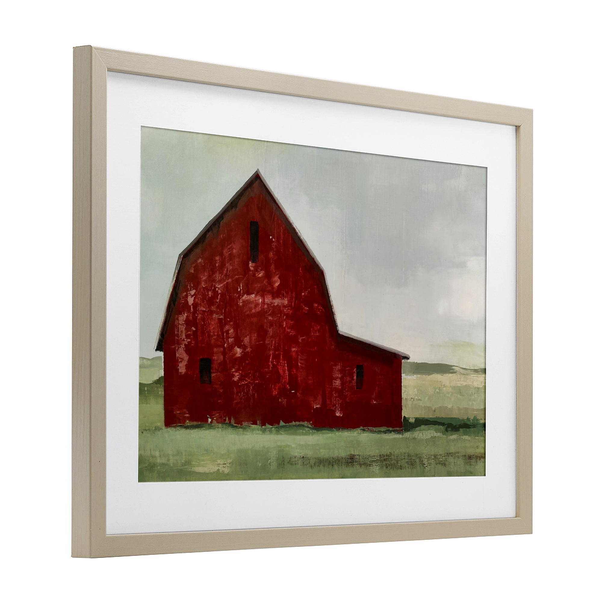 Stupell Industries Red Weathered & Wise Barn Birch Framed Print Under Glass, design by Max Maxx