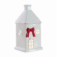 thumbnail image 2 of Christmas Light Up Ceramic Village,Led Lighted White Snow House Porcelain Ornament,Winter Christmas Glowing Decor for Mantel Tabletop, 2 of 6