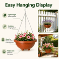 thumbnail image 5 of 5pcs Hanging Pots for Plants Outdoor, Hanging Planter Basket Brown Wall Hanging Plants Pot with Chain and Drainage Holes for Indoor Outdoor Patio, 5 of 5