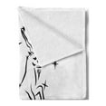 thumbnail image 2 of Zodiac Capricorn Soft Flannel Fleece Blanket, Monochrome Sketch Style Capricorn Line Art Design with Star Pattern, Cozy Plush for Indoor and Outdoor Use, 50" x 60", Black and White, by Ambesonne, 2 of 5