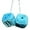 Blue, variant on Car Interior Accessory Square Dice for Vehicle with Hanging Polka Dot Ornament, 15x7.5x7.5 cm, Yellow
