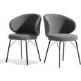 thumbnail image 1 of Set de 2 Sillas Modernas para Comedor, Estructura de Acero, Negro, 1 of 3