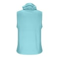 thumbnail image 6 of Otntypg Womens Sleeveless Sun Protection Shirt UPF 50+ Rash Guard Shirts with Face Mask Summer Outdoor Athletic Workout Tank Tops Blue#01 XL, 6 of 6