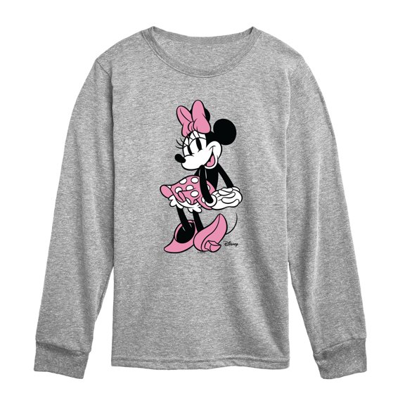 Disney - Minnie Heels - Youth Boys Long Sleeve Graphic T-Shirt
