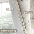 thumbnail image 4 of DriftAway Floral Pencil Sketch Lined Thermal Insulated Window Curtain Valance Rod Pocket 52 Inch 18 Inch Plus 2 Inch Header Linen Gray Soft White 1 Pack, 4 of 8