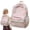 Blush Pink Polka Dot, variant on 1Pcs 16.93in Lace Heart Trim Polka Dot Backpack, Coquette Kawaii Preppy Laptop Daypack, Large Multi Pocket Adjustable Strap Fashion Book Bag For Weekend Trip Office Use