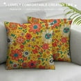 thumbnail image 3 of Nawypu Retro 70s Groovy Hippie Mushroom Daisy Flower Floral Rainbow Butterfly Throw Pillow Cover Decoration for Home Bedroom Living Room Dorm,Gifts for Teen Girls,, 3 of 5