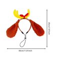 thumbnail image 2 of Dog Antler Headband Christmas Dogs for Medium Large Dogs, Dog Ears Ajustable Elastic Band Dogs for Christmas Party Decor,E, 2 of 6