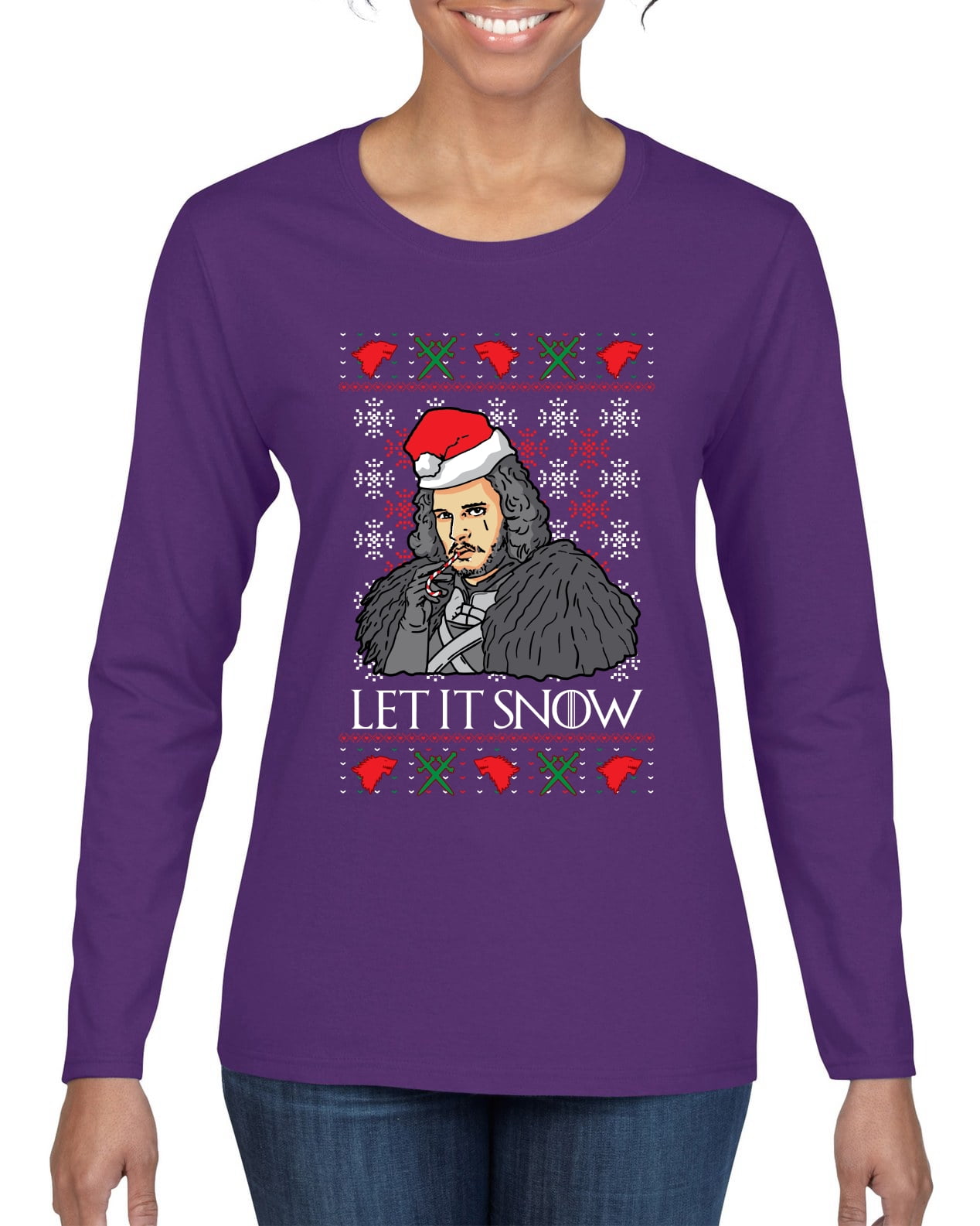 walmart ugly christmas sweater let it snow