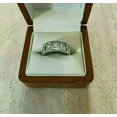 thumbnail image 3 of 2 CT Round Cut White Moissanite Men's Wedding Band Ring 14K White Gold Plated, 3 of 3