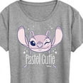 thumbnail image 3 of Disney - Lilo & Stitch - Angel's A Pastel Cutie - Women's Short Sleeve Graphic T-Shirt, 3 of 5