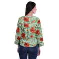 thumbnail image 4 of Moomaya Printed Button Placket Full Sleeve Top Round Neck WoMen's Casual Summer Tunic, 4 of 6