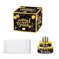thumbnail image 1 of Injueey Caja de regalo con extracción de efectivo para cumpleaños, ligera y portátil para caja de dinero de feliz cumpleaños Kits de decoración para fiestas, 1 of 6