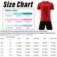 thumbnail image 5 of Xnihocha Kids Boys Soccer Sports Outfits Print Short Sleeve T-shirt with Shorts Teamwear Training Orange Type A 4XS, 5 of 5