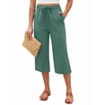 thumbnail image 6 of Siliteelon Wide Leg Capri Pants for Women Loose Sweatpants with Pockets, 6 of 7