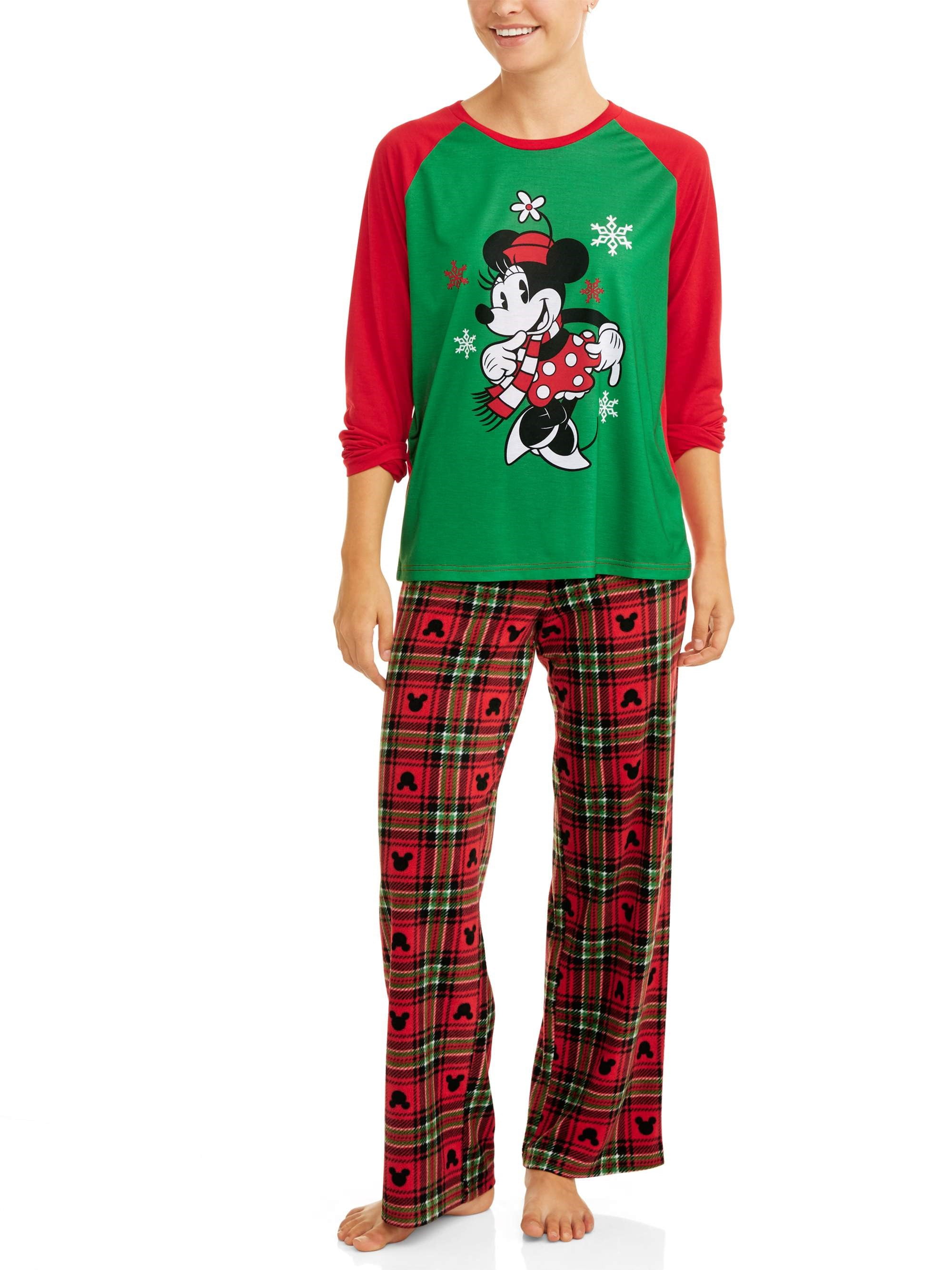 Disney - Minnie mouse holiday family sleep pajamas, 2-piece set (Women ...