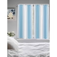 Bedroom Curtains 63 Inches length, Sky Blue White Window Treatment ...