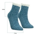 thumbnail image 5 of Deago 3 Pairs Womens Fuzzy Socks Slipper Coral Fleece Fluffy Cabin Plush Warm Winter Sleep Home Soft Cozy Socks (Purple), 5 of 9