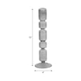 thumbnail image 4 of Decorative Bubble Taper Candle Holder for Home Decor - Contemporary Smoked Glass Candlestick Holder for Table Centerpieces - Sleek Candle Stand Holder for Entryway or Living Room Decor - 12", Black, 4 of 11