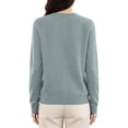 thumbnail image 5 of Stichou 2026 Wool Sweaters Women's Winter Spring Warm Soft Knitted Crew Neck Cardigan Turtleneck Long Sleeves Mint Green L, 5 of 6