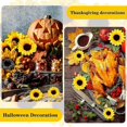 thumbnail image 4 of 40 Pcs Silk Fake Sunflower Heads with Stems for DIY Decor 26s, 4 of 5