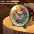 thumbnail image 6 of Analog Alarm Clock for Kids: Telling Time Teaching Clock for Kids, Learning Clock with Colorful Dial, Clock to Teach Kids How to Tell Time, Battery Operated Kids Alarm Clock with Back-Light (Pink), 6 of 8