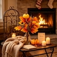 thumbnail image 2 of Fall Artificial Pumpkin & Maple Leaf Floral Bouquet Fall Home Decor And Holiday Decorations Artificial Thanksgiving Table Faux Autumn Floral Arrangements for Home Decor Housewarming Gift, 2 of 6