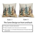 thumbnail image 5 of Burnt Orange Green Forest Pillow Covers 18X18 Inch Watercolor Fall Tree Decorative Pillow Cases Set of 2 Rustic Autumn Nature Cotton Linen Throw Pillows Home Decor For Sofa Couch Cushion Outdoor, 5 of 6