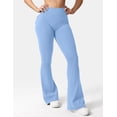 thumbnail image 3 of Leggins YEOREO Brittany Flare con bolsillos para mujer, color azul claro, talla XS, 3 of 5