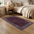 thumbnail image 2 of ODIKA Pink Stripe Spotted Print Border Mixed Bold Striped Zebra Leopard Refined for Dining Room, Under Table, Home Office, Non-Slip Chair-Friendly, 2 of 7