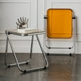 thumbnail image 6 of Transparent Folding Table Portable Acrylic Table, Small Work Folding TV Tray Table, Compact Foldable Computer Desk with Metal Frame for Home Bedroom Office (Color : Tawny, Size : 40x35cm), 6 of 7