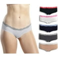 thumbnail image 2 of Emprella Womens Lace Underwear Hipster Panties Cotton - Spandex - 5 Pack Colors and Patterns May Vary Assorted, 2 of 8