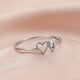 thumbnail image 3 of HIPEE Fashion Stainless Steel A-Z 26 Letters Rings Double Heart Hollow Women Ring For Women Charm Wedding Finger Jewelry Gift, 3 of 5