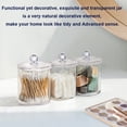 thumbnail image 2 of 4 PACK Qtip Holder Dispenser for Cotton Ball, Cotton Swab, Cotton Round Pads, Floss Picks - 12 oz Clear Apothecary Jar Set for Bathroom Canister Storage Organization, Vanity Makeup Organizer, 2 of 8
