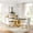 Gold Black Table & Gold White Chair, variant on Modern Faux Marble Dining Table Set, 69" Rectangular Faux Marble Tabletop with Polished Stainless Steel Base and 6 Tufted Velvet Chairs