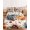 Off White, variant on King Size Fitted Sheet Set - Orange Blue Fall Pumpkins 3 Piece Bedding Sets 16" Deep Pocket Fitted Sheet with 2 Pillowcases, Floral Botanical Thanksgiving Rustic Brushed Microfiber Hotel Bed Sheets