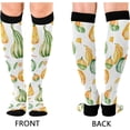 thumbnail image 2 of FREEAMG Thanksgiving Pumpkin Compression Socks for Men & Women Knee High Stockings for Running, Sport, Hiking & Travel, 2 of 7